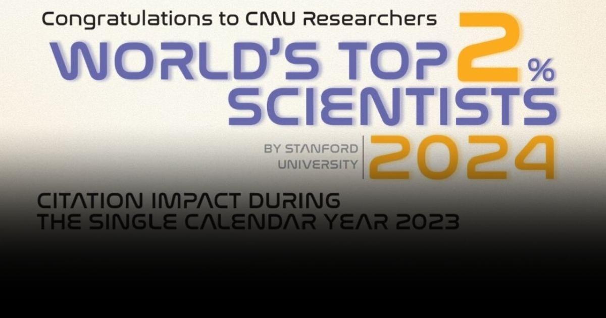 มช. ติดอันดับโลก กลุ่มนักวิทยาศาสตร์ชั้นนำระดับโลก “World’s Top 2% Scientists 2024”