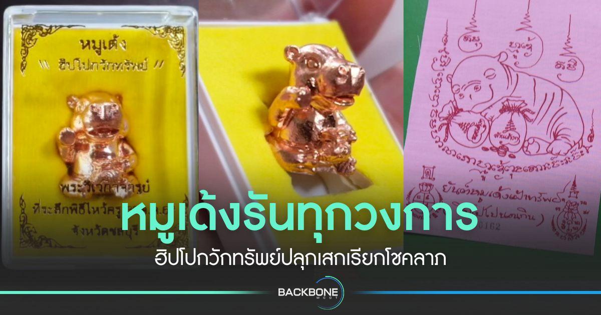 หมูเด้งรันทุกวงการ ฮิปโปกวักทรัพย์ปลุกเสกเรียกโชคลาภ