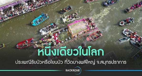 หนึ่งเดียวในโลก ประเพณีรับบัวหรือโยนบัว ที่วัดบางพลีใหญ่ จ.สมุทรปราการ